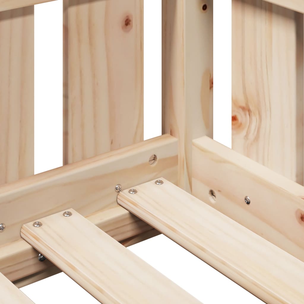 Kids' House Bed Frame without Mattress 90x200 cm Solid Wood Pine